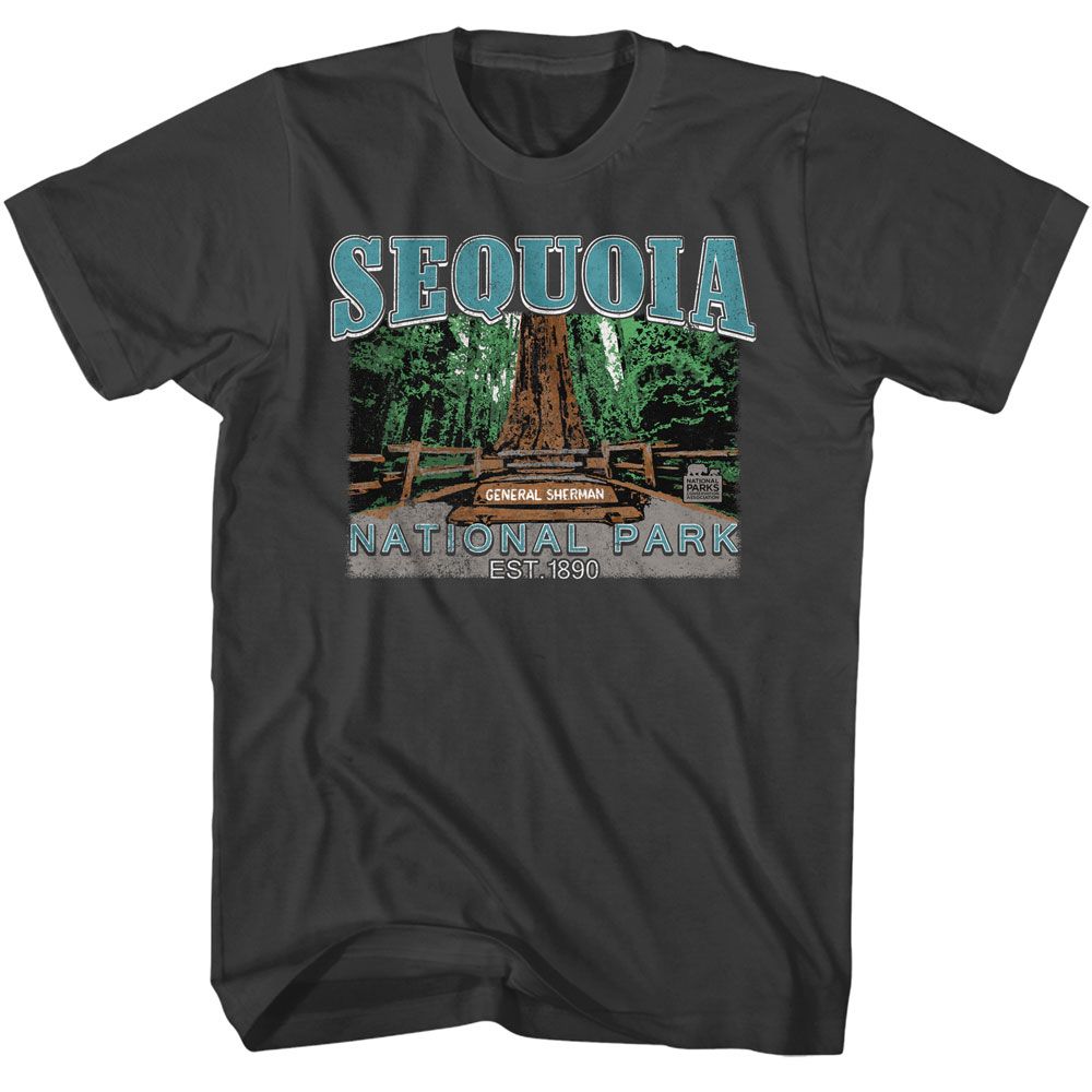 National Parks - Sequoia - American Classics - Solid Gray Adult Short Sleeve T-Shirt