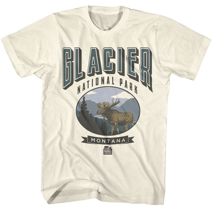 National Parks - Glacier - American Classics - Solid Off-White Adult Short Sleeve T-Shirt