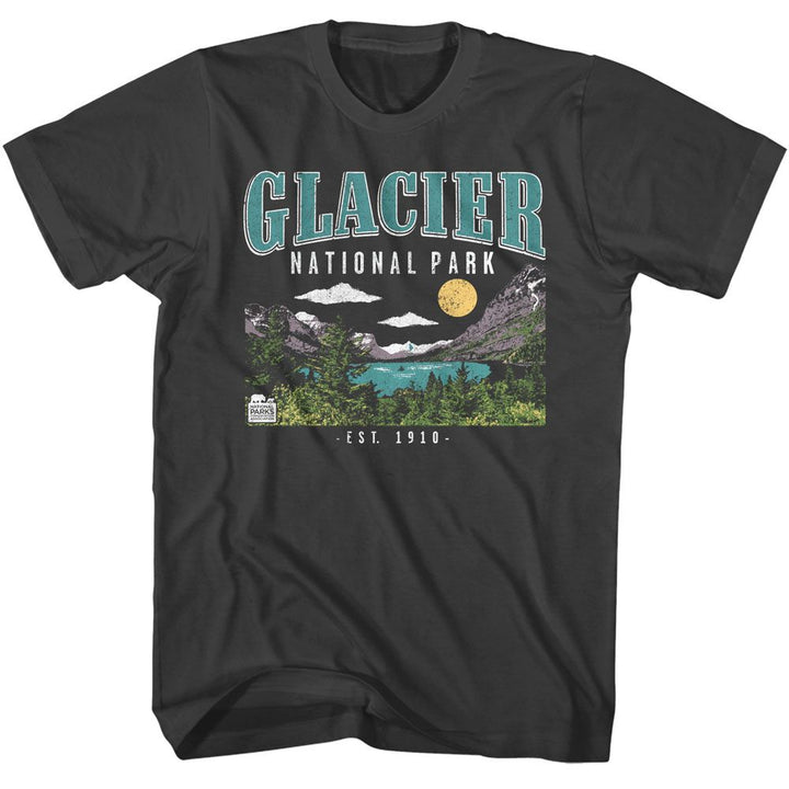 National Parks - Glacier National Park - American Classics - Solid Gray Adult Short Sleeve T-Shirt
