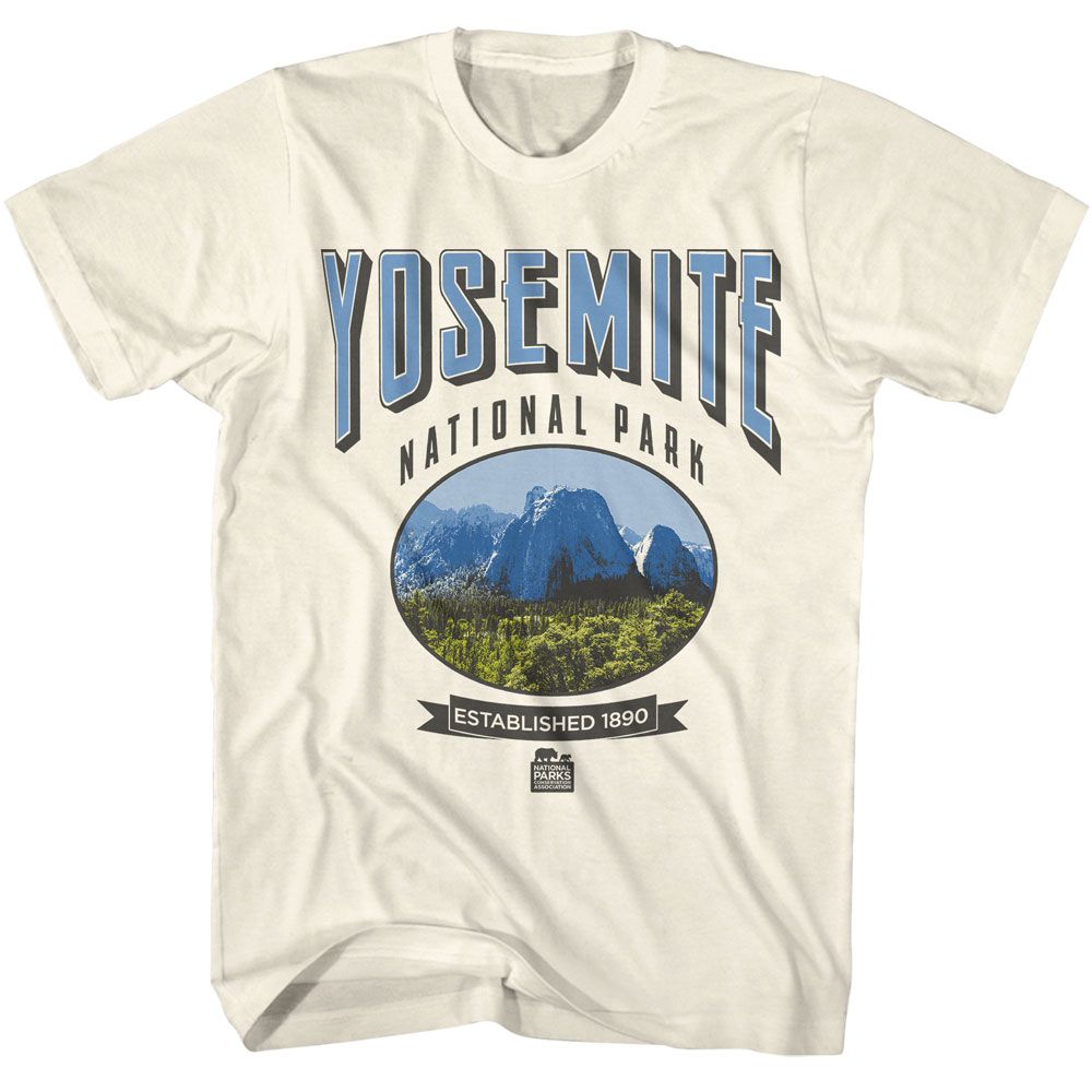 National Parks - Yosemite - American Classics - Solid Off-White Adult Short Sleeve T-Shirt