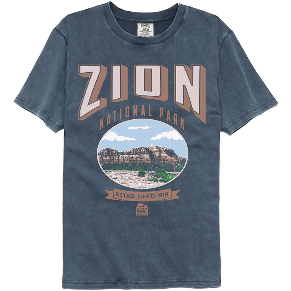 National Parks Zion Officially Licensed Adult Short Sleeve Comfort Color T-Shirt