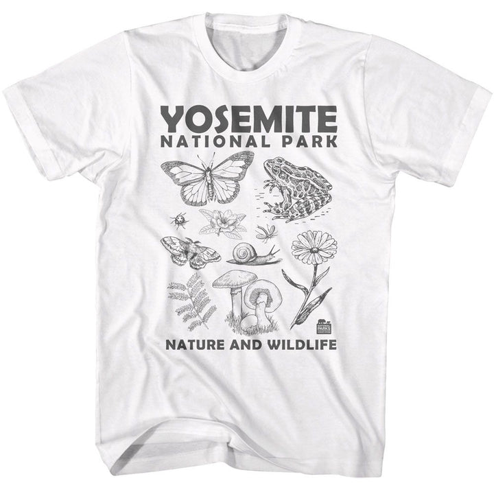National Parks - Yosemite Nature And Wildlife - American Classics - Solid White Adult Short Sleeve T-Shirt