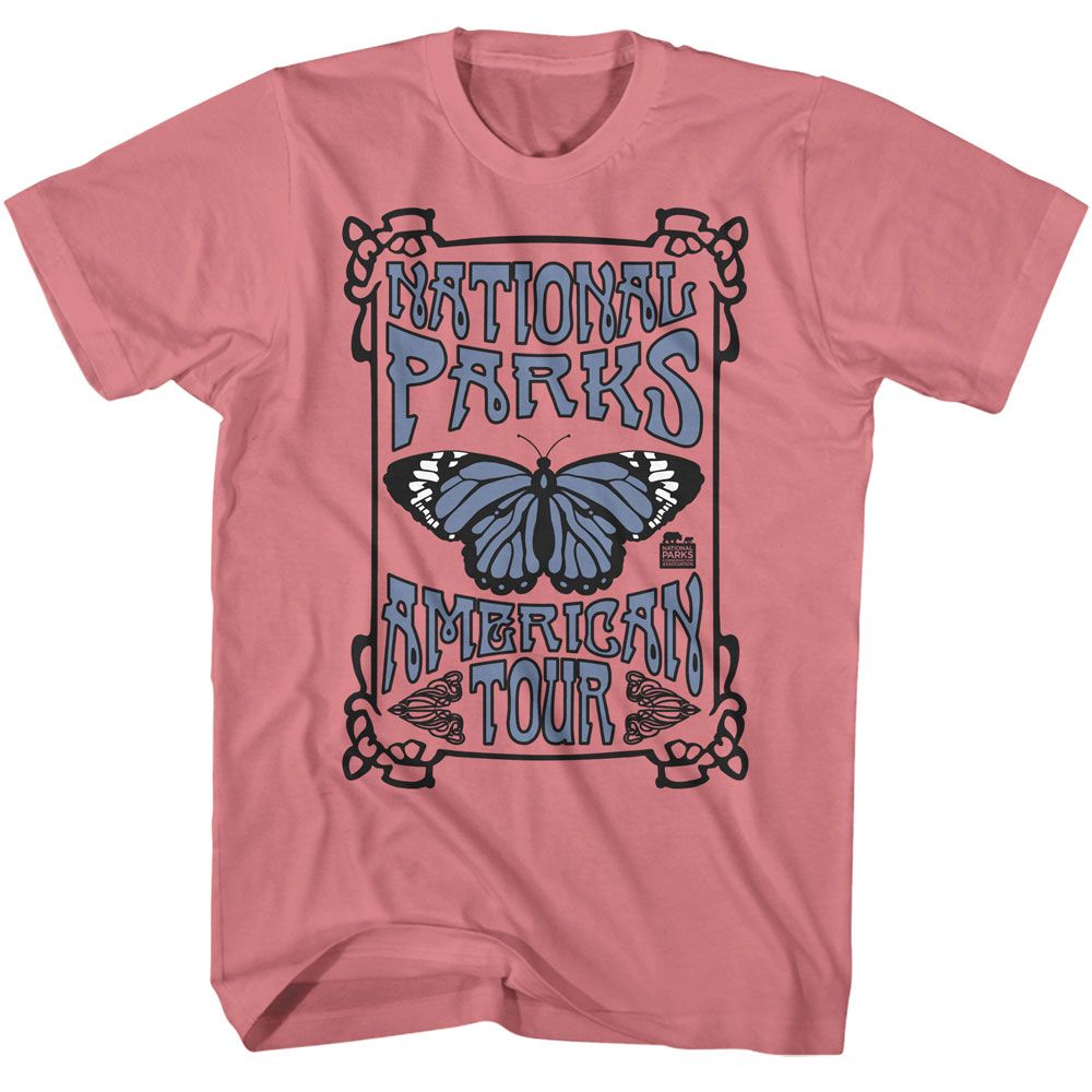 National Parks - Tour - American Classics - Solid Pink Adult Short Sleeve T-Shirt