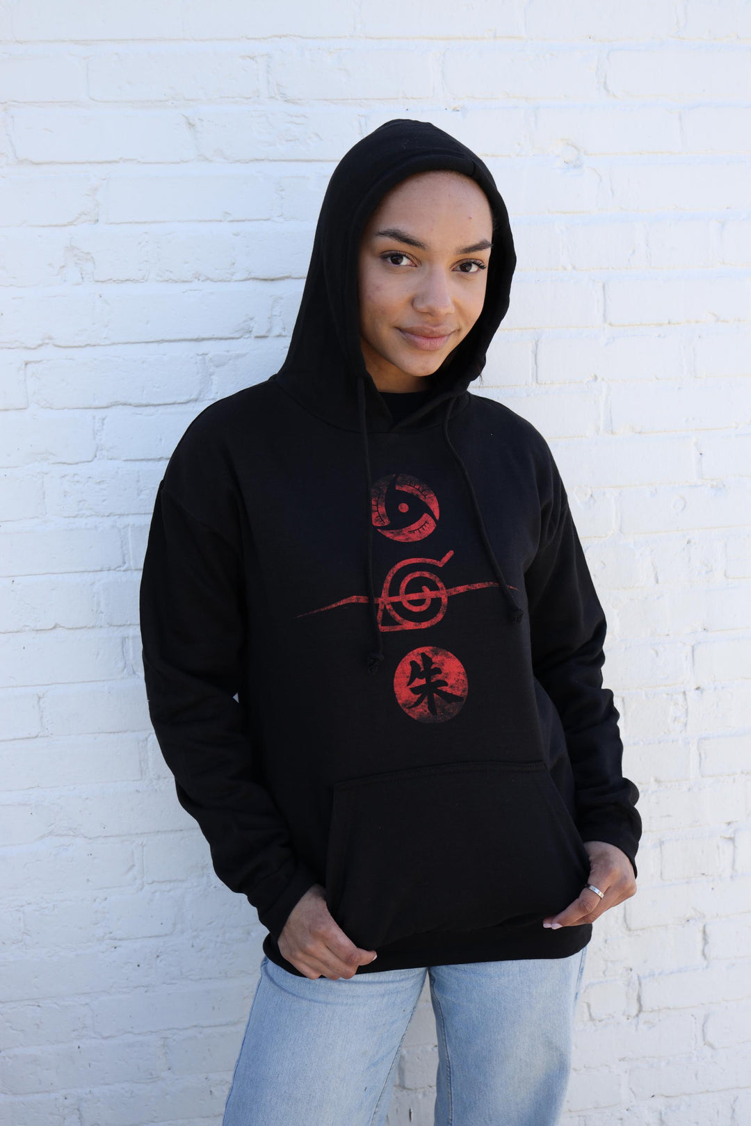 Naruto Shippuden Itachi Uchiha Mangekyo Sharingan Licensed Adult Hoodie