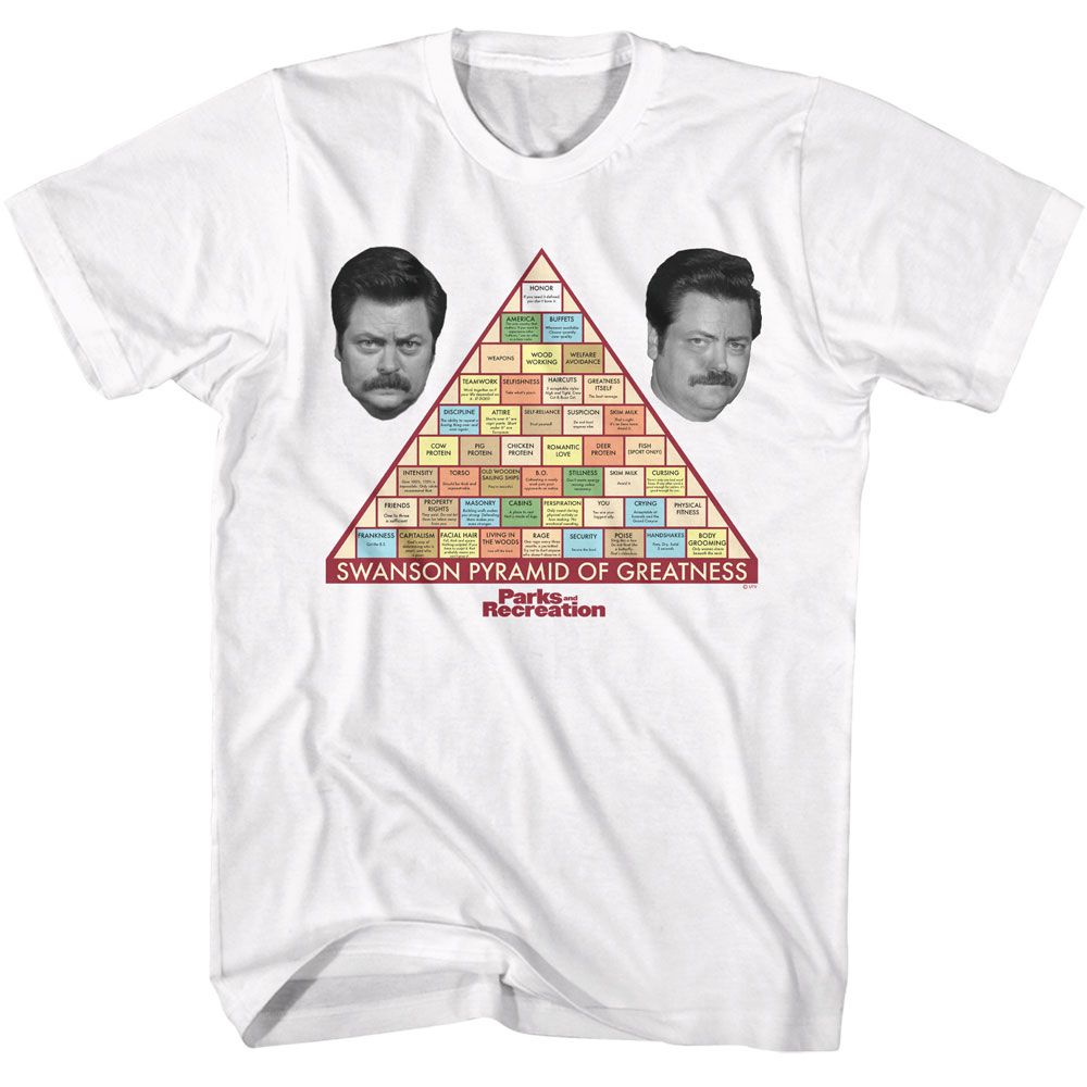 Parks And Recreation - Swanson Pyramid - Officially Licensed Adult Short Sleeve T-Shirt