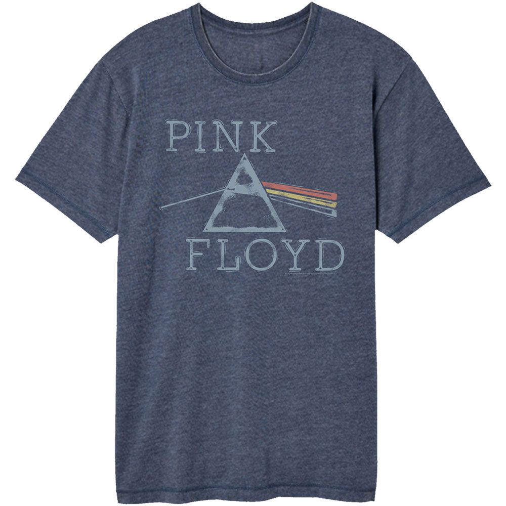 Pink Floyd Distressed Prism Officially Licensed Adult Short Sleeve Vintage Wash T-Shirt