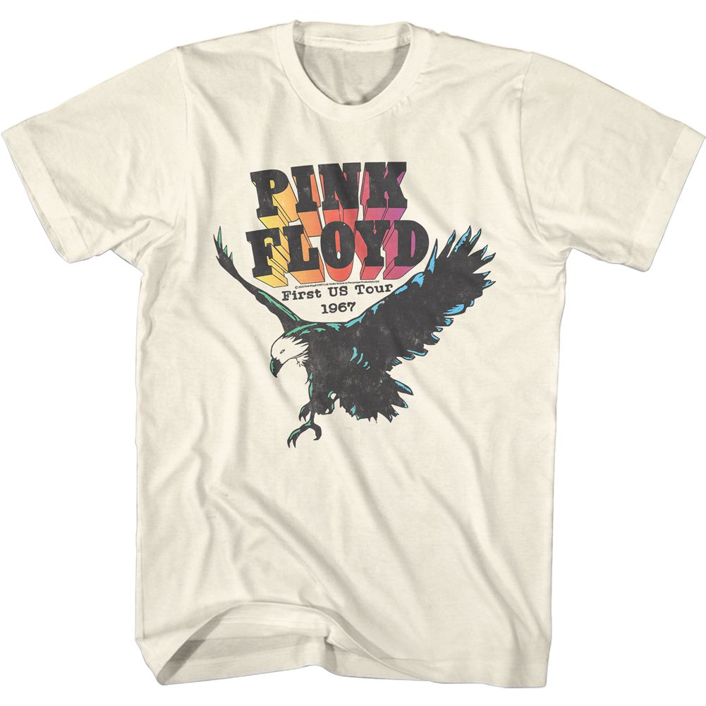 Pink Floyd First US Tour Officially Licensed Adult Short Sleeve Comfort Color T-Shirt