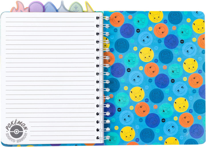 Pokemon Kanto Region Map Spiral Tabbed Notebook 8 x 5 Inches