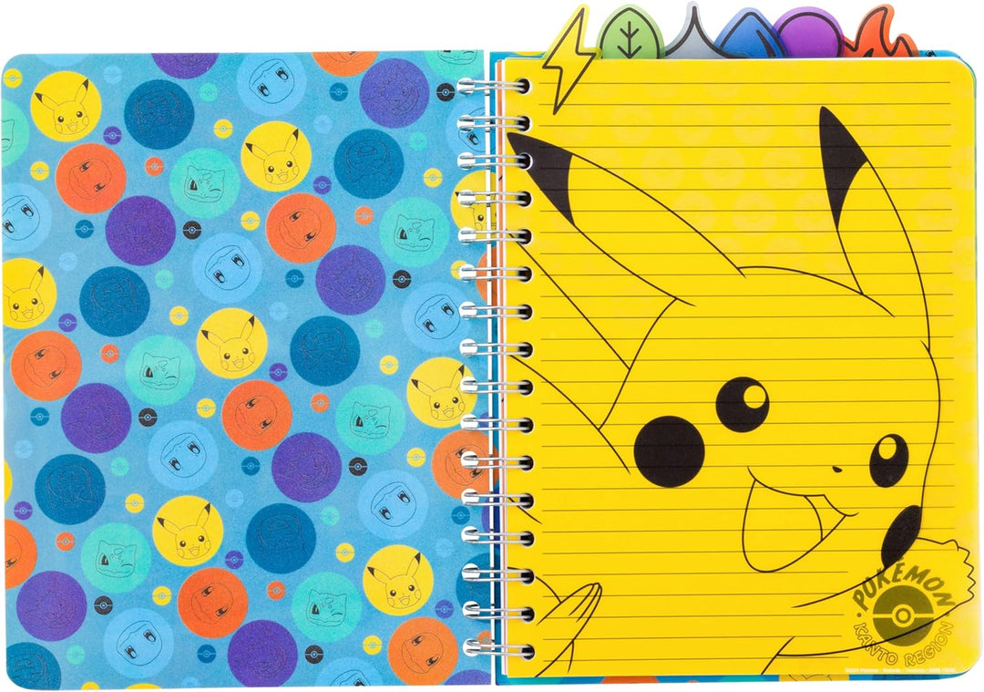 Pokemon Kanto Region Map Spiral Tabbed Notebook 8 x 5 Inches