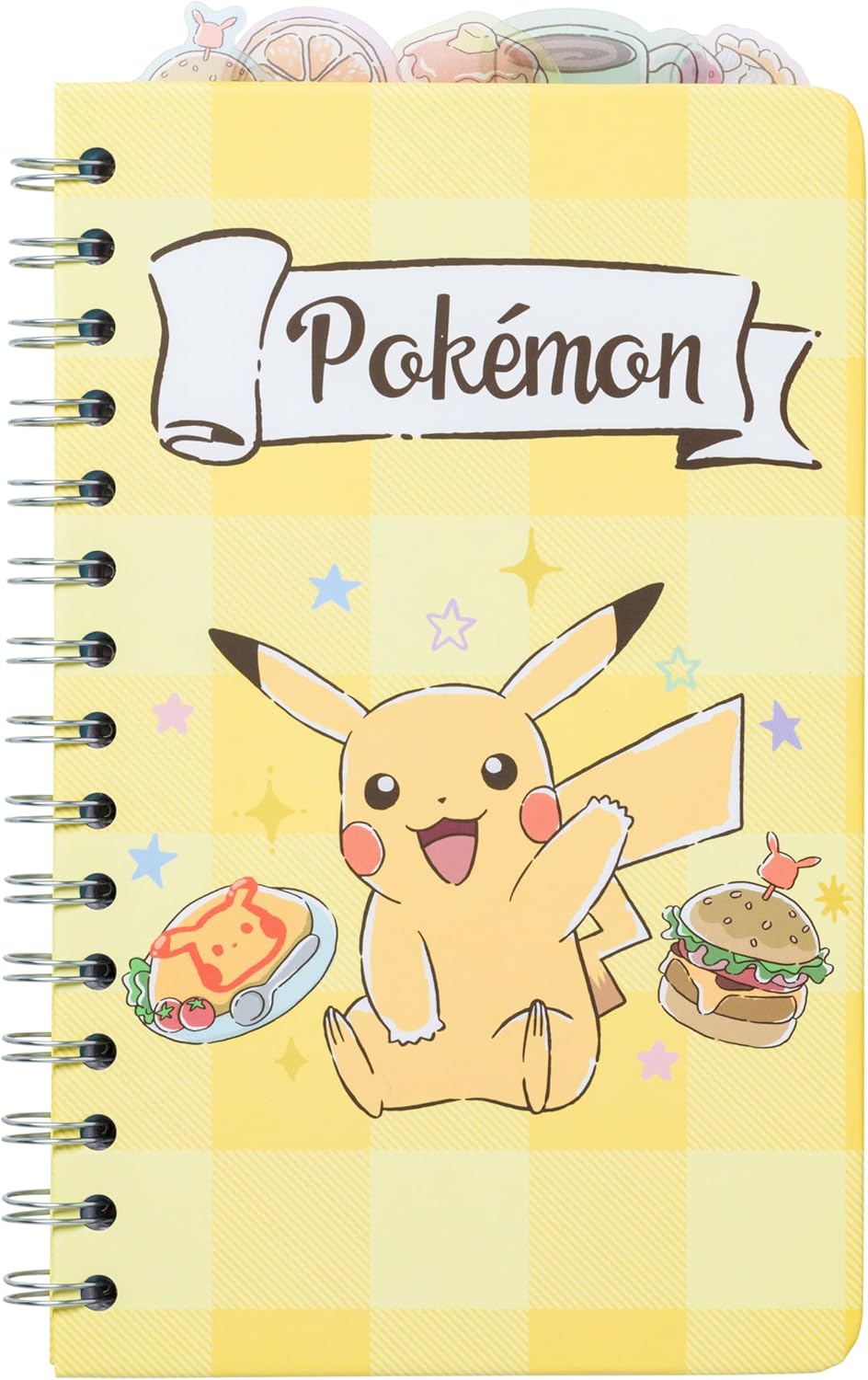 Pokemon - Pikachu, Yamper, Piplup, and Eevee 8in by 5in Spiral Tabbed Notebook