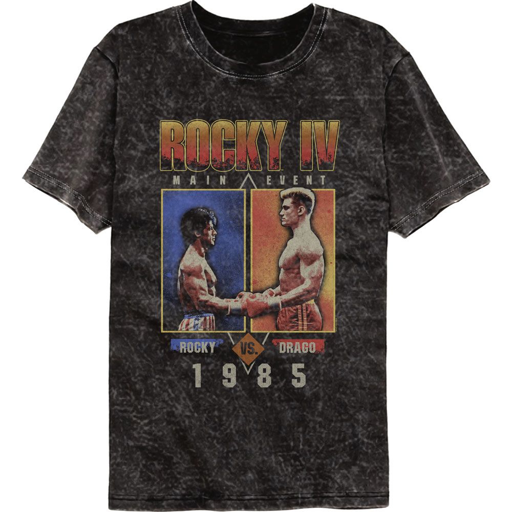 Rocky Faded Main Event Officially Licensed Adult Short Sleeve Mineral Wash T-Shirt