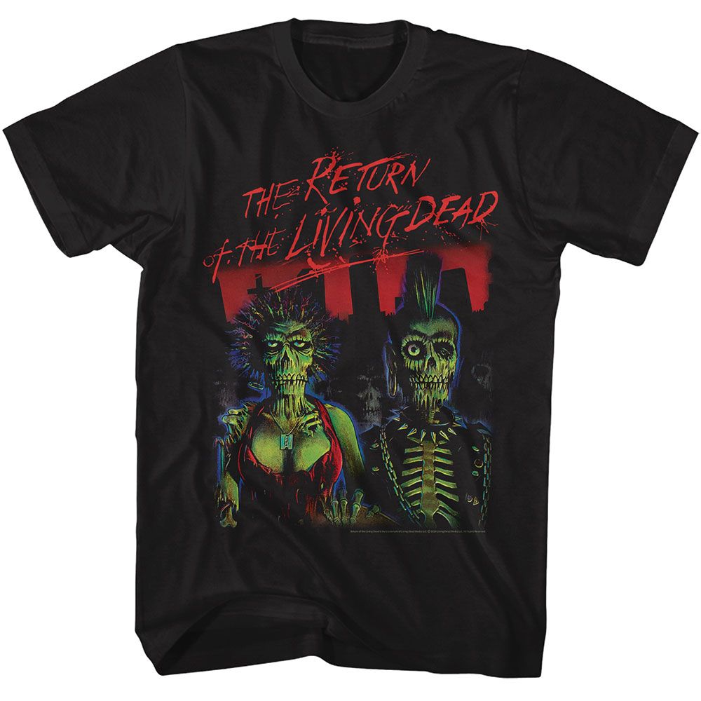 Return Of The Living Dead Zombies Poster Officially Licensed Adult Short Sleeve T-Shirt