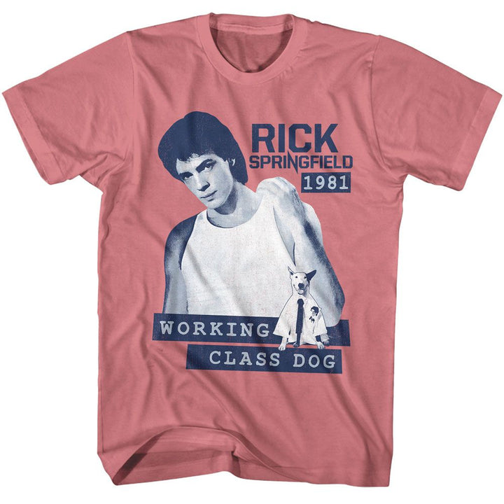Rick Springfield - Working Class Dog - American Classics - Solid Pink Adult Short Sleeve T-Shirt
