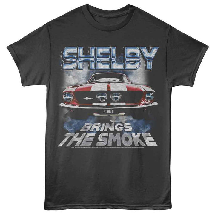 Carroll Shelby - Brings The Smoke - American Classics - Front Print Smoke Adult Short Sleeve T-Shirt