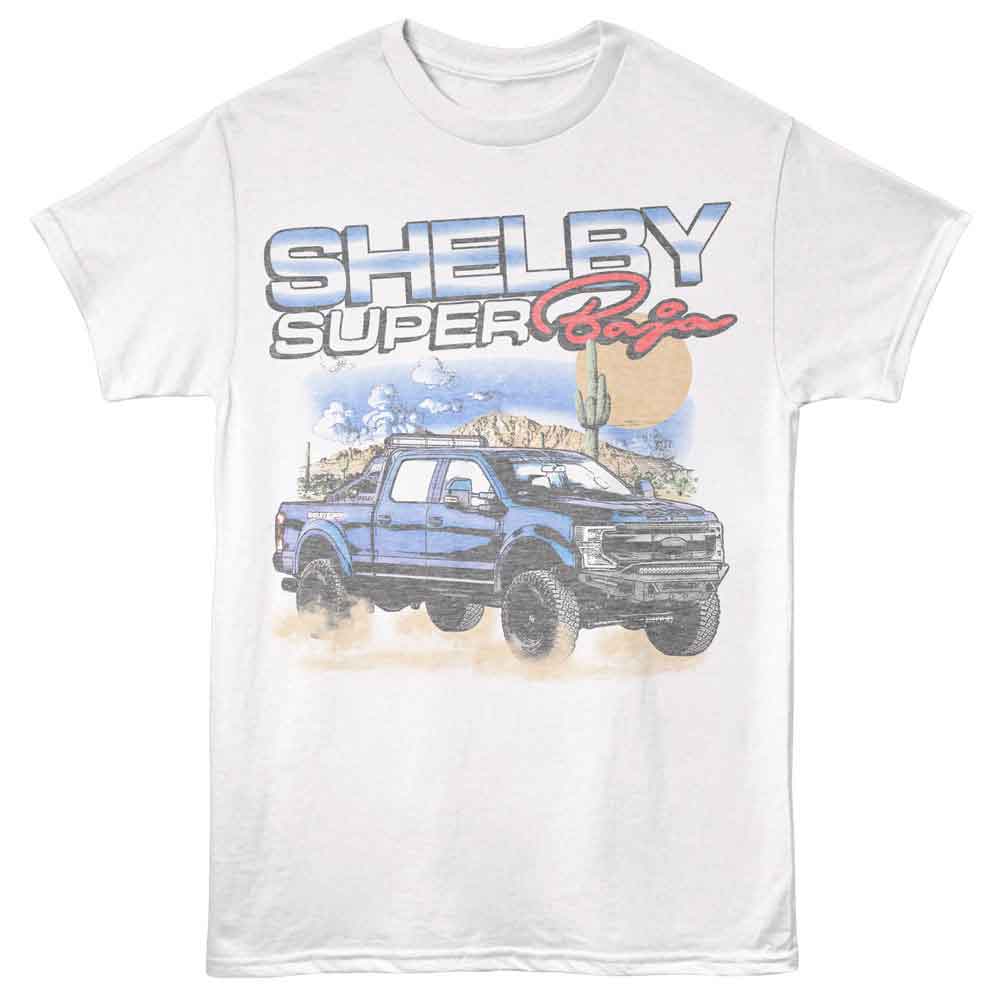Carroll Shelby - Super Baja Desert - American Classics - Front Print White Adult Short Sleeve T-Shirt