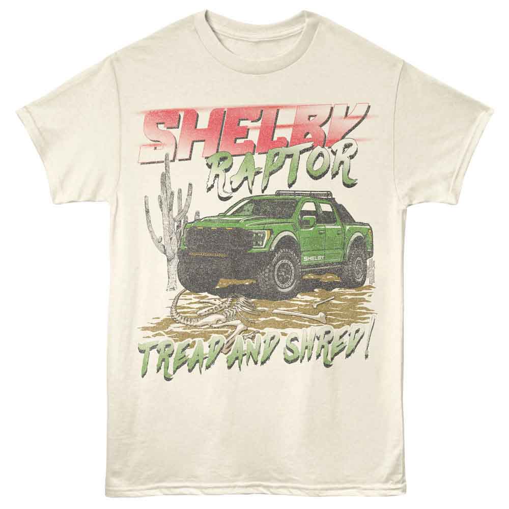 Carroll Shelby - Raptor Desert - American Classics - Front Print Natural Adult Short Sleeve T-Shirt