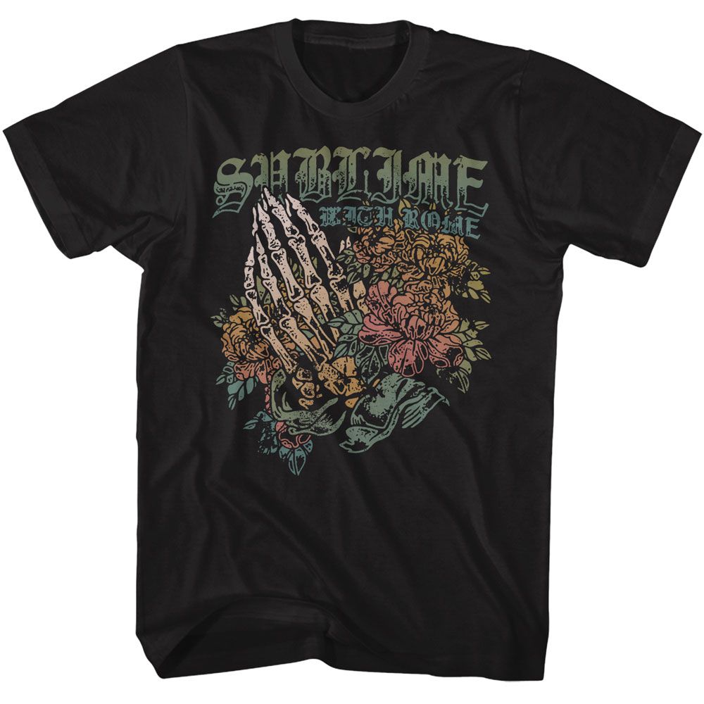 Sublime With Rome Skeleton Prayer Officially Licensed Adult Short Sleeve T-Shirt