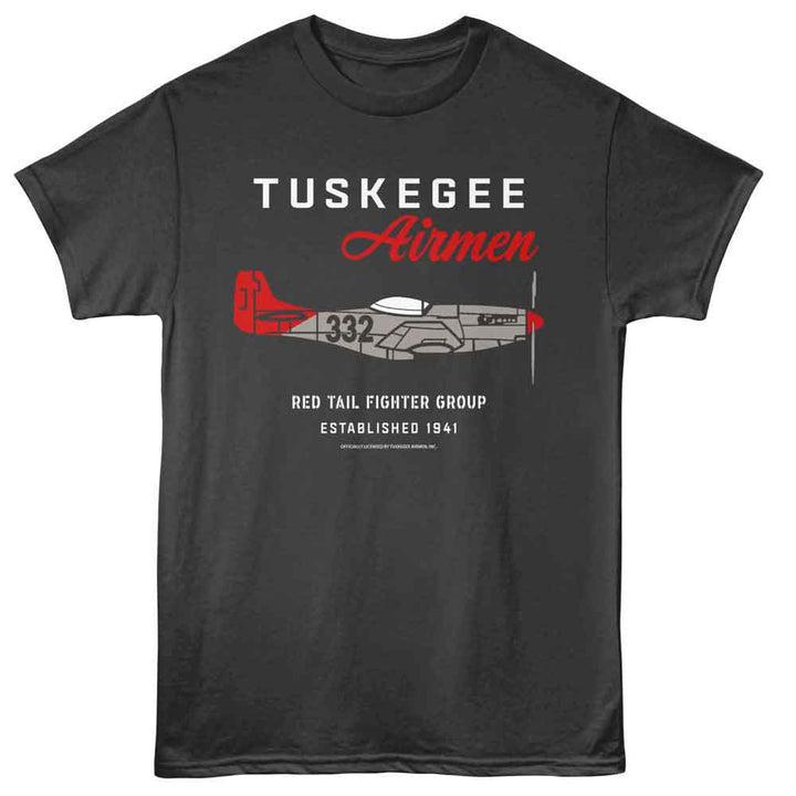 Tuskegee Airmen - Red Tail Fighter Group - Officially Licensed Smoke Adult Short Sleeve T-Shirt