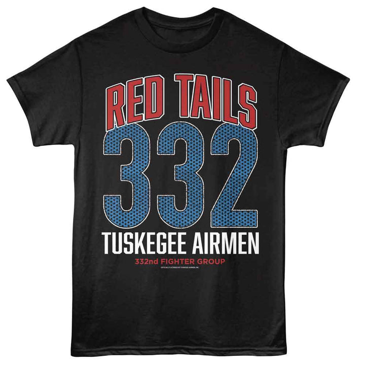Tuskegee Airmen - Red Tails 332 - Officially Licensed Black Adult Short Sleeve T-Shirt