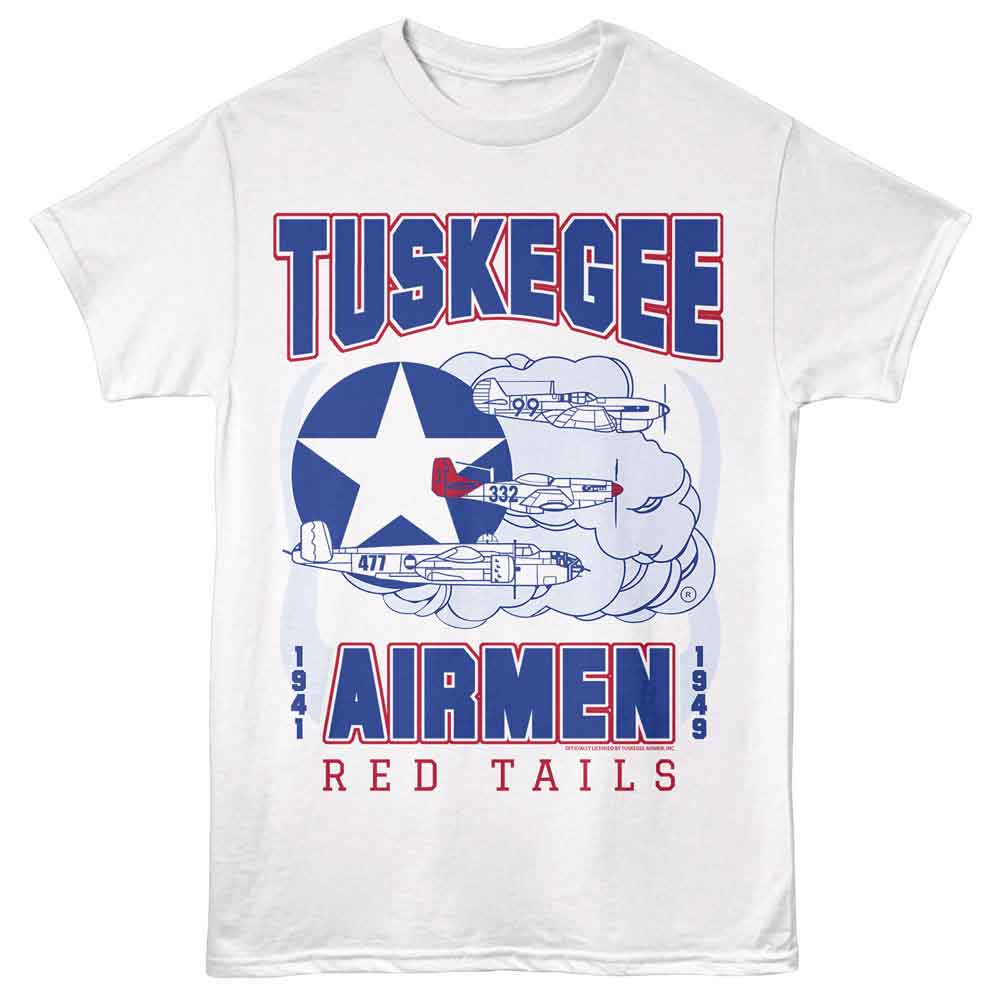 Tuskegee Airmen - Planes - Officially Licensed White Adult Short Sleeve T-Shirt