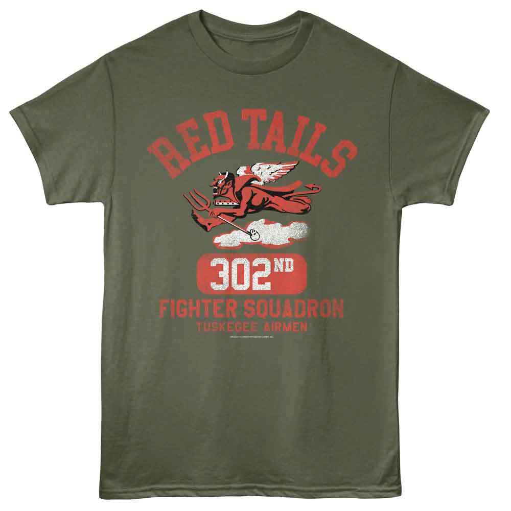 Tuskegee Airmen - 302nd Fighter Squadron - Officially Licensed Military Green Adult Short Sleeve T-Shirt