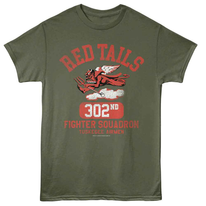 Tuskegee Airmen - 302nd Fighter Squadron - Officially Licensed Military Green Adult Short Sleeve T-Shirt