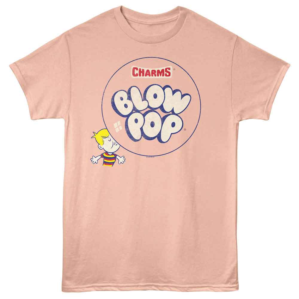 Tootsie Roll - Blow Pop Bubble - American Classics - Front Print Peach Adult Short Sleeve T-Shirt