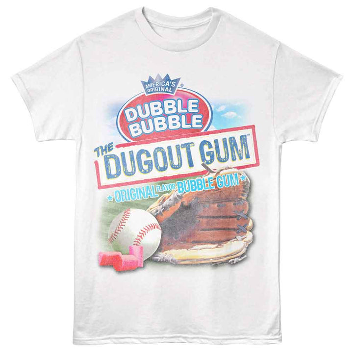 Tootsie Roll - The Dugout Gum - American Classics - White Solid Adult Short Sleeve T-Shirt