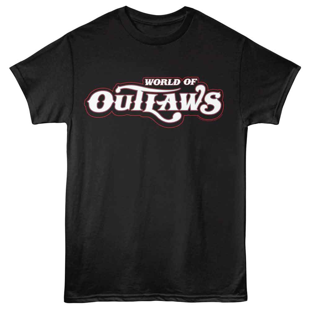 World Of Outlaws - Logo - American Classics - Black Adult Short Sleeve T-Shirt