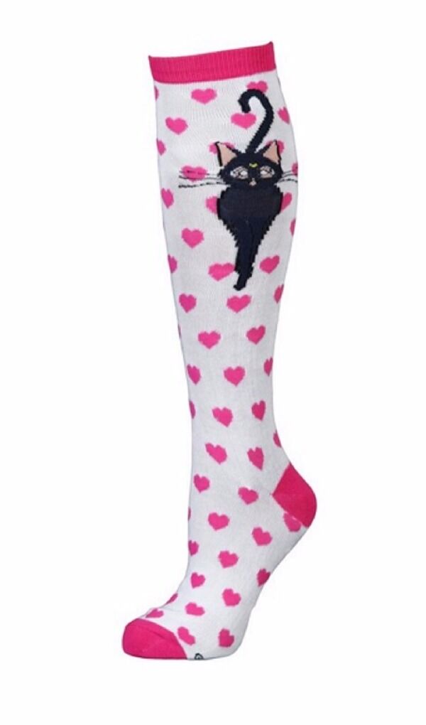 Sailor Moon Luna Hearts Knee High Womens Socks