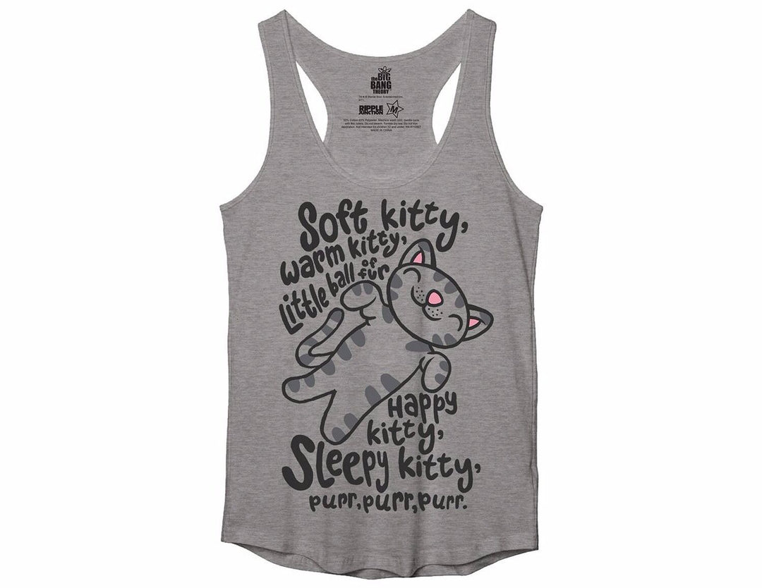 Big Bang Theory Soft Kitty Song Junior Racerback Tank