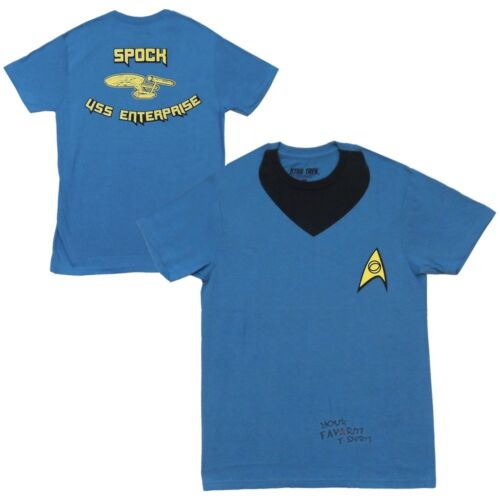 Star Trek Sprock Uniform Uss Enterprise Adult T-Shirt