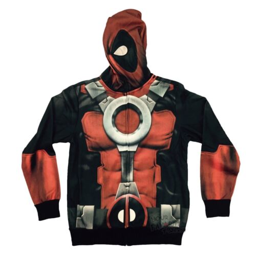 Deadpool Fleece Mask Marvel Comics Adult Hoodie