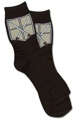 Attack On Titan Cadet Corps Emblem Anime Crew Socks