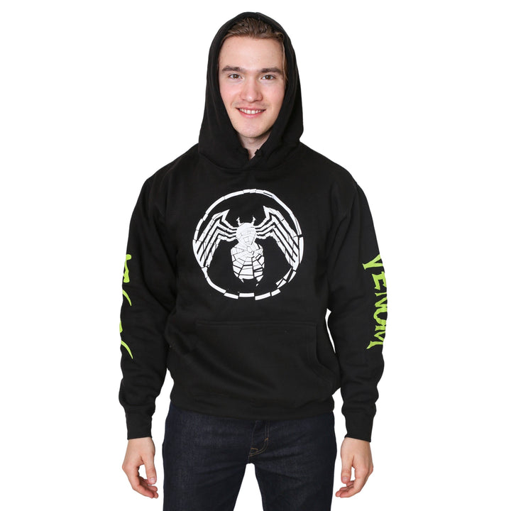 Venom Shatter Symbol With Kanji Marvel Pullover Hoodie