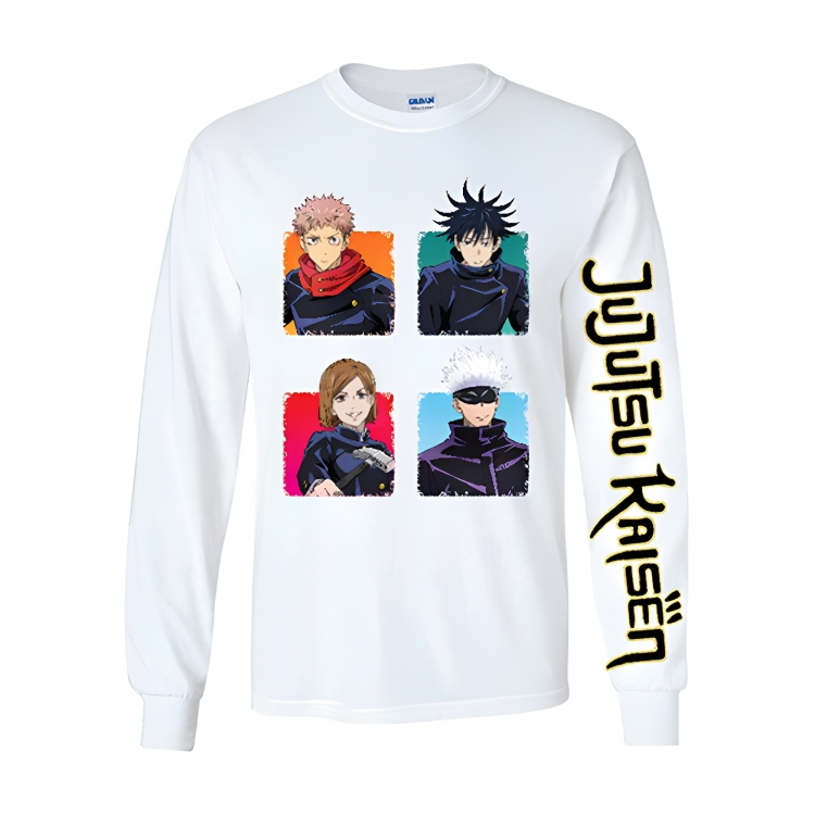 Jujutsu Kaisen Group Adult Men Long Sleeve Shirt Great Eastern