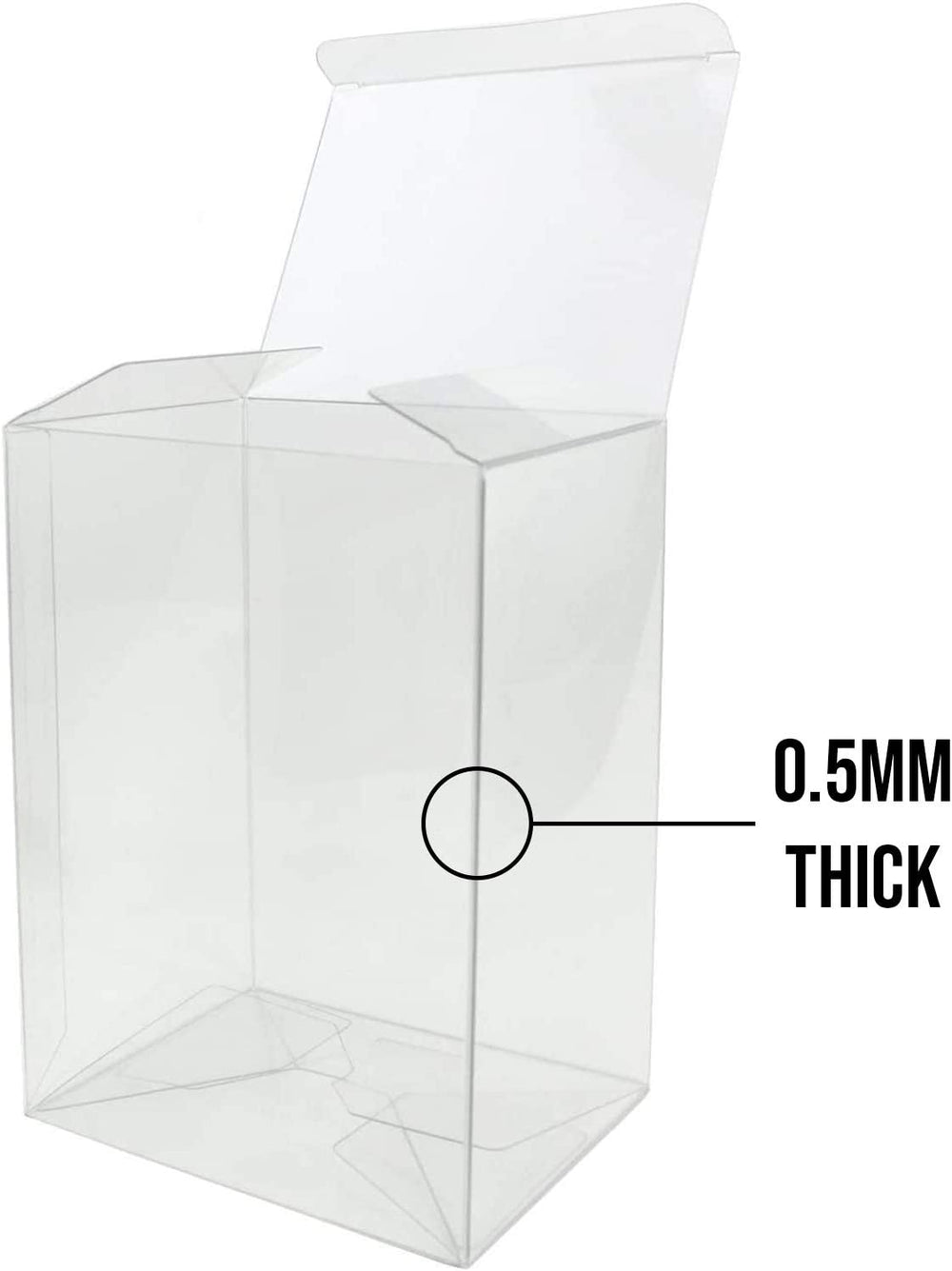 Fundom Clear Plastic Protector Case 0.50MM Extra Thick For 4" Funko Pop 10 Pack