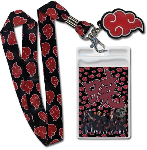 Naruto Shippuden Akatsuki Cloud Anime Lanyard Neck Strap Id Holder