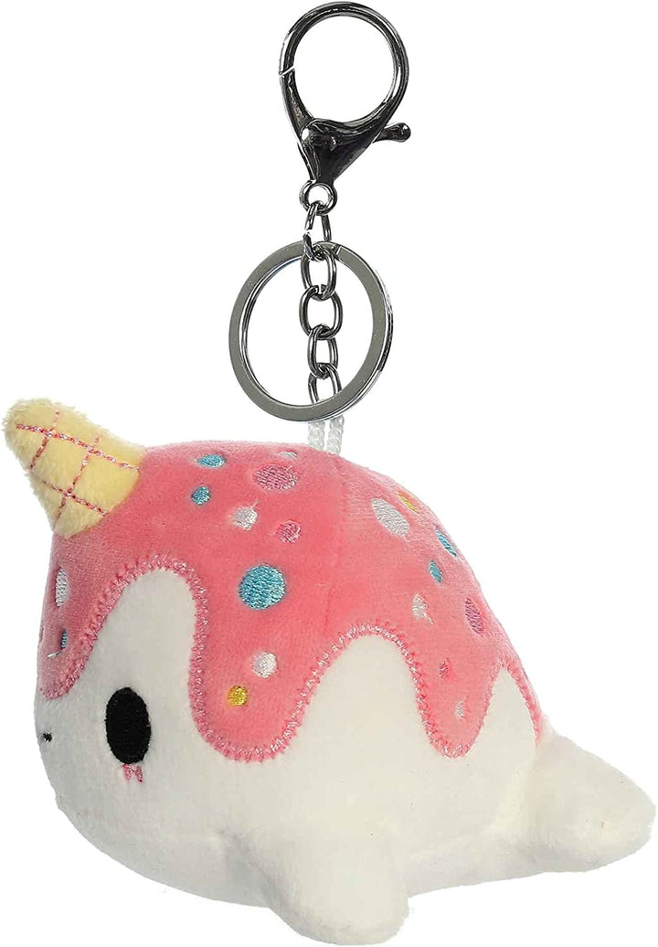 Tasty Peach Aurora 4" Vanilla-Berry Nomwhal Clip-On