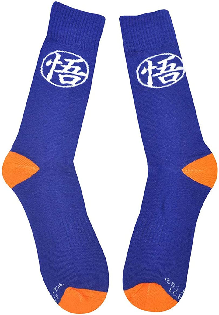 Dragon Ball Z Goku Symbol Anime Blue Athletic Crew Socks