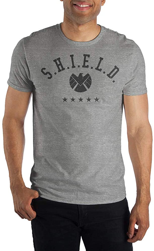 Marvel Clothing Captain Marvel S.H.I.E.L.D Graphic Short-Sleeve T-Shirt Athletic Heather