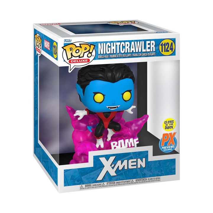 Funko Pop! Deluxe Marvel Comics: X-Men - Nightcrawler Glow-In-The-Dark PX Previews Exclusive