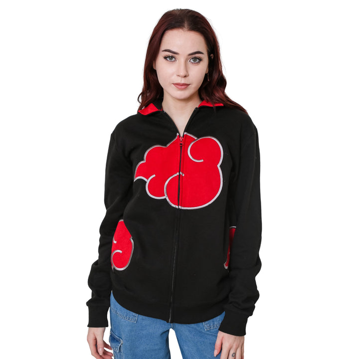 Naruto Shippuden Itachi Akatsuki Hidden Leaf Symbol Cosplay Hoodie With Headband
