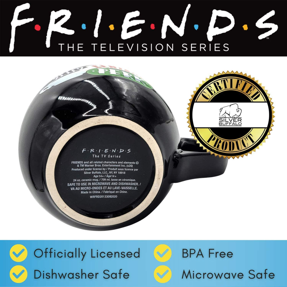 Friends Central Perk Logo Ceramic Soup Mug Coffee Mug 24 Oz Black