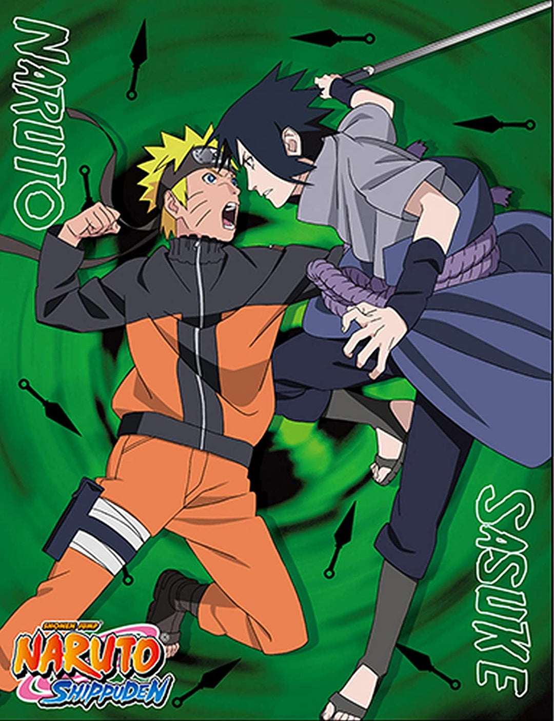 Naruto Shippuden - Sasuke & Naruto Sublimation Throw Blanket 46Wx60L