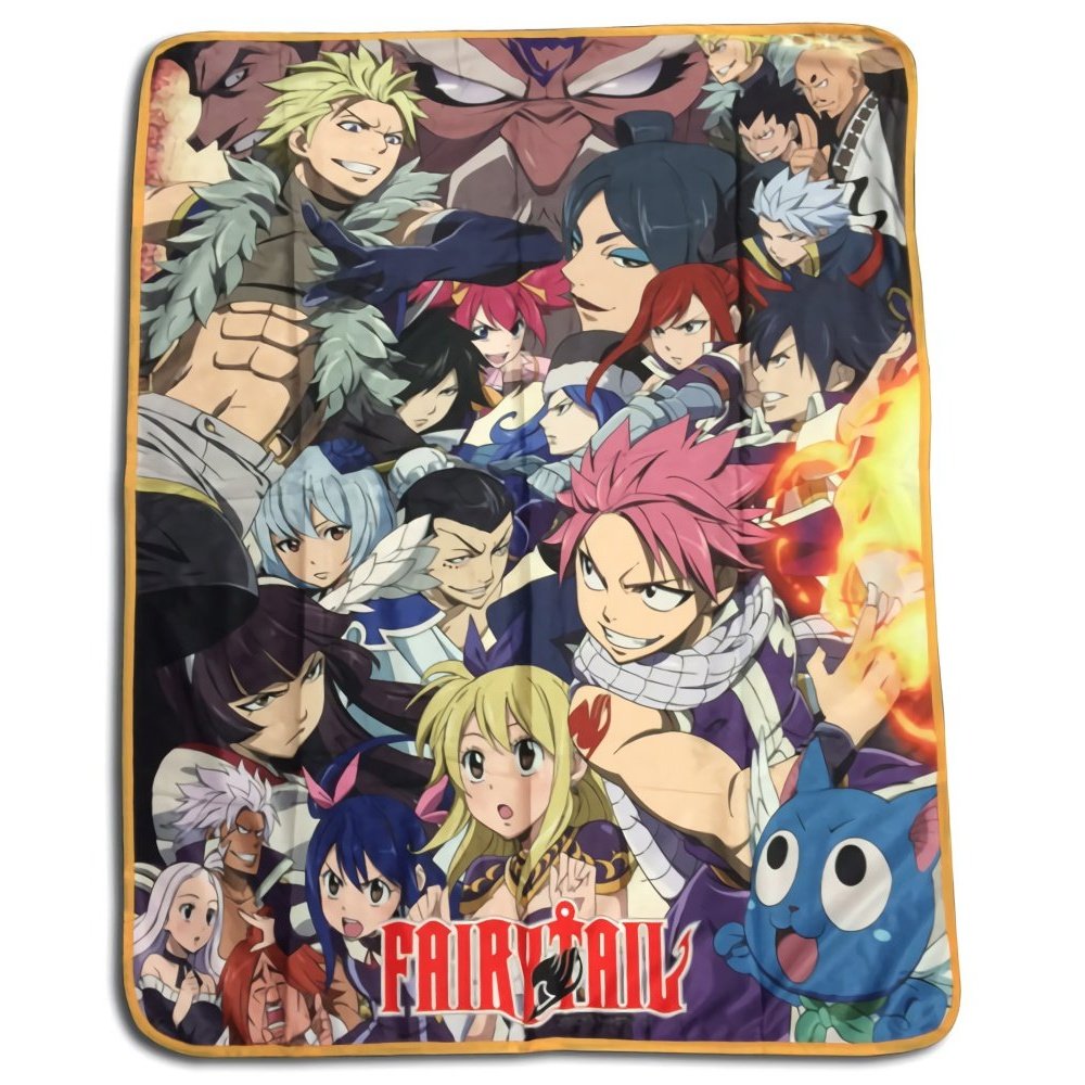 Fairy Tail Big Group Anime Sublimation Throw Blanket
