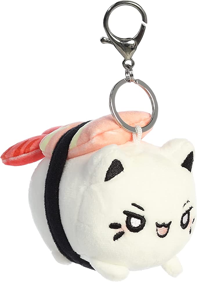 Aurora - Tasty Peach - 3.5" Shrimp Sushi Meowchi Keychain