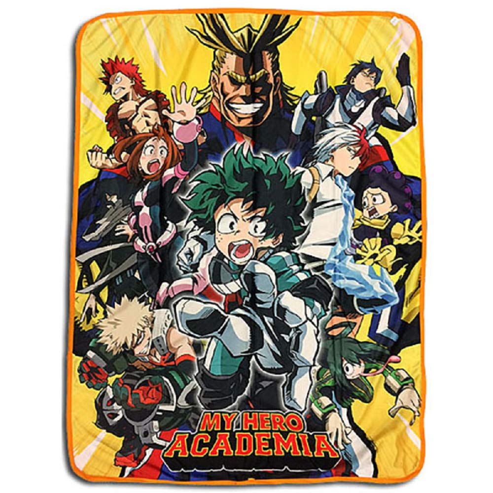 My Hero Academia All Might Deku Bakugo Shoto Heroes Group Sublimation Throw Blanket