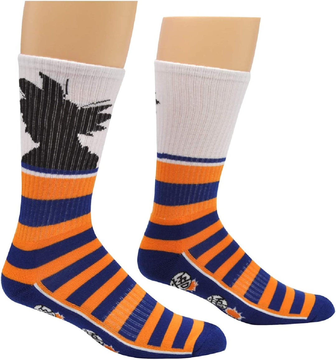 Dragon Ball Super Goku Silhouette Anime Athletic Crew Socks