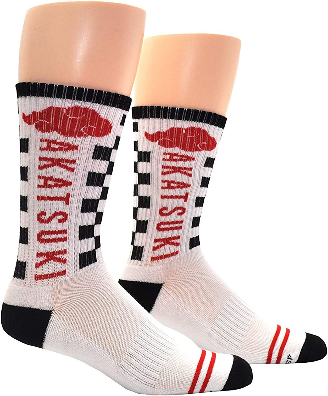 Naruto Shippuden Akasuki Clouds Anime Athletic White Crew Socks